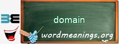 WordMeaning blackboard for domain